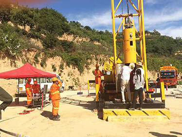 石煤機(jī)救生艙演練現(xiàn)場(chǎng)